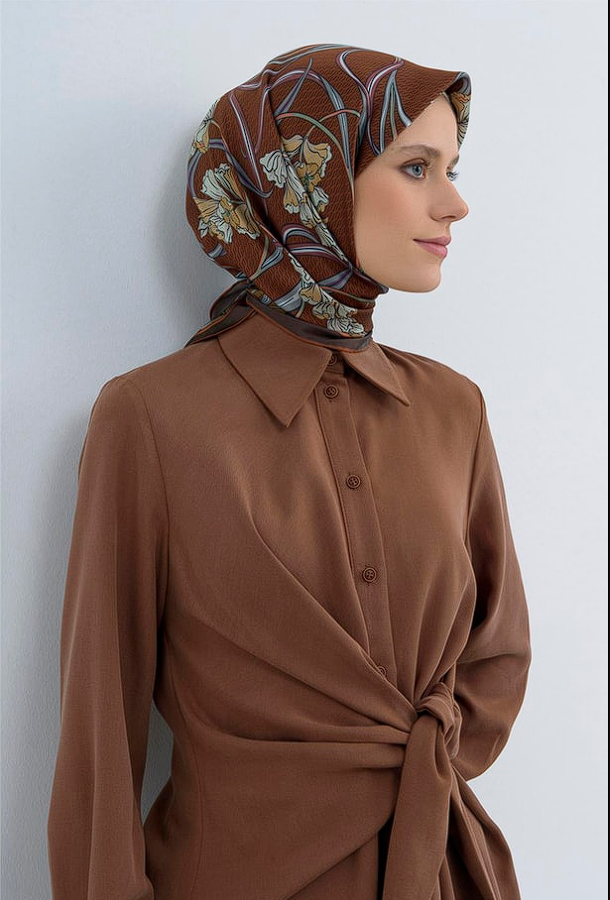 Armine 2026 İlkbahar Yaz Tivil İpek Eşarp 9512-54