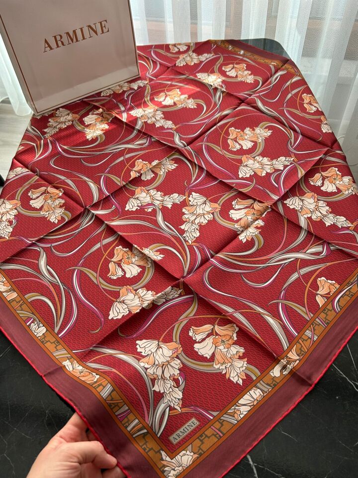 Armine 2026 İlkbahar Yaz Tivil İpek Eşarp 9512-53