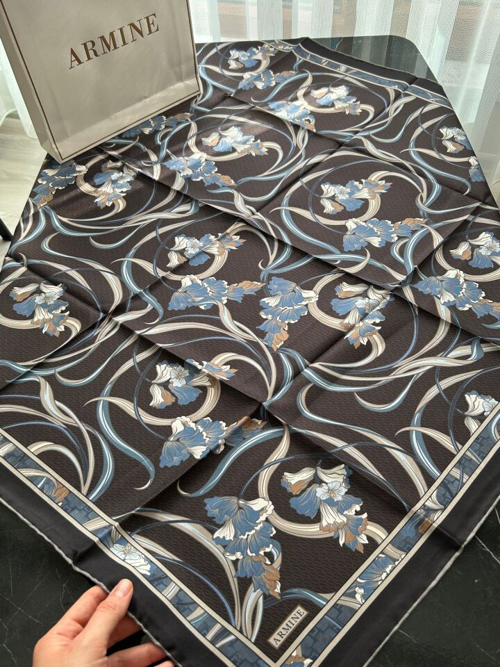 Armine 2026 İlkbahar Yaz Tivil İpek Eşarp 9512-37