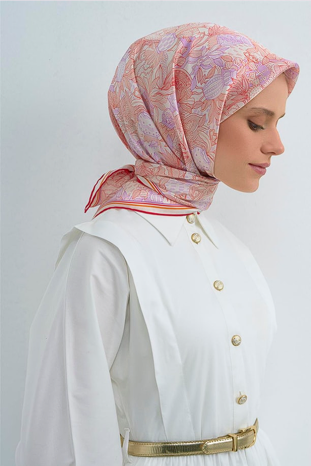 Armine 2026 İlkbahar Yaz Tivil İpek Eşarp 9508-56