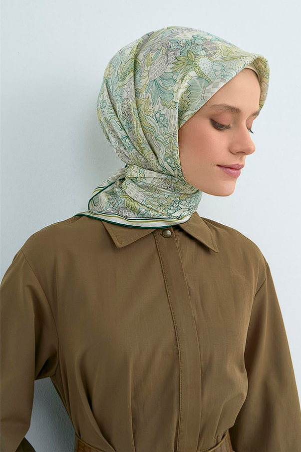 Armine 2026 İlkbahar Yaz Tivil İpek Eşarp 9508-85