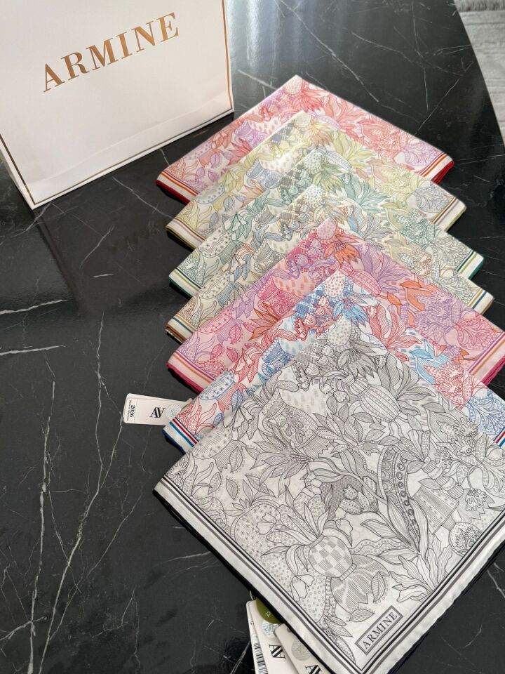 Armine 2026 İlkbahar Yaz Tivil İpek Eşarp 9508-01