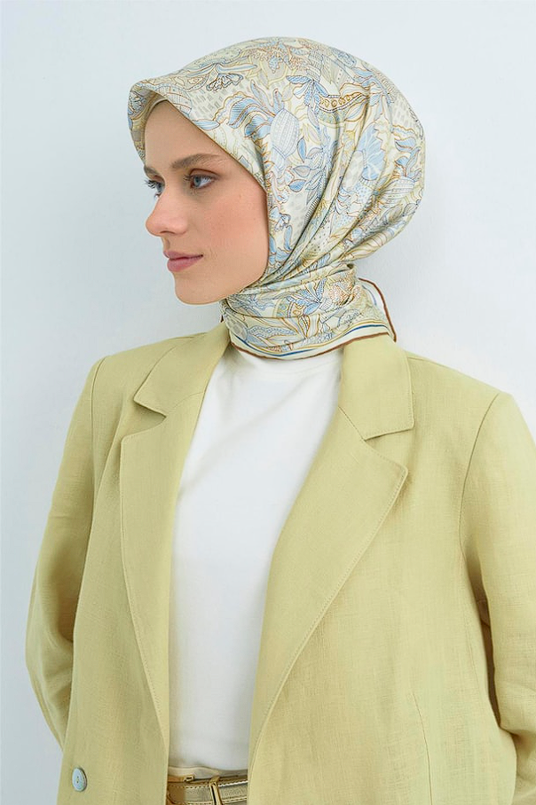 Armine 2026 İlkbahar Yaz Tivil İpek Eşarp 9508-80