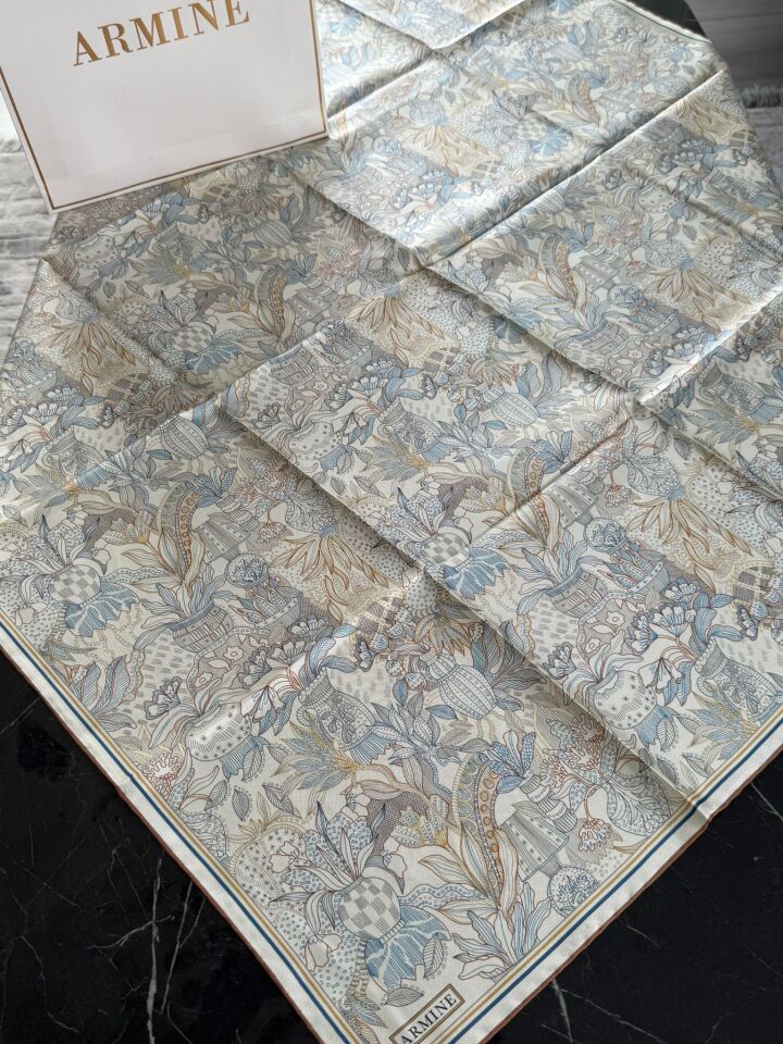 Armine 2026 İlkbahar Yaz Tivil İpek Eşarp 9508-80