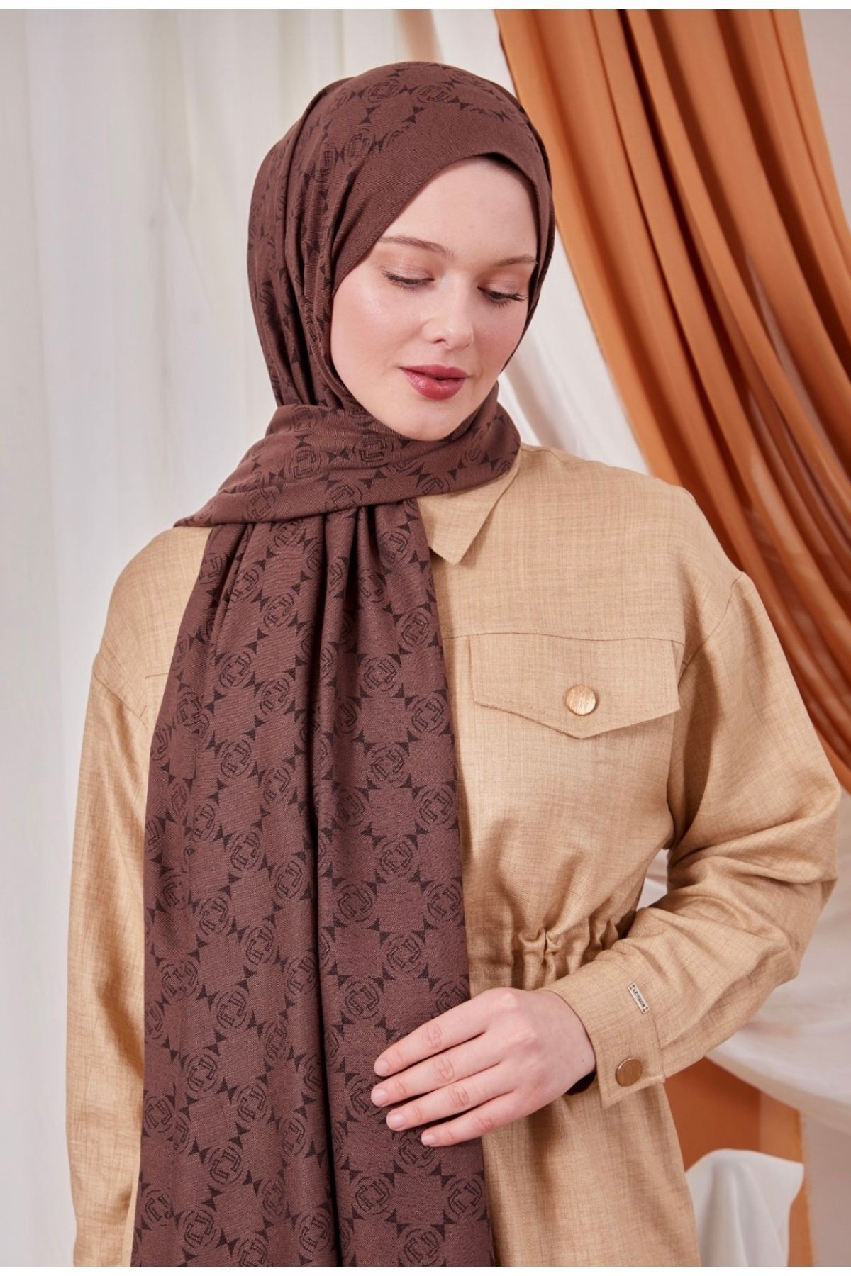 Levidor Cashmere Premium Şal Kahverengi