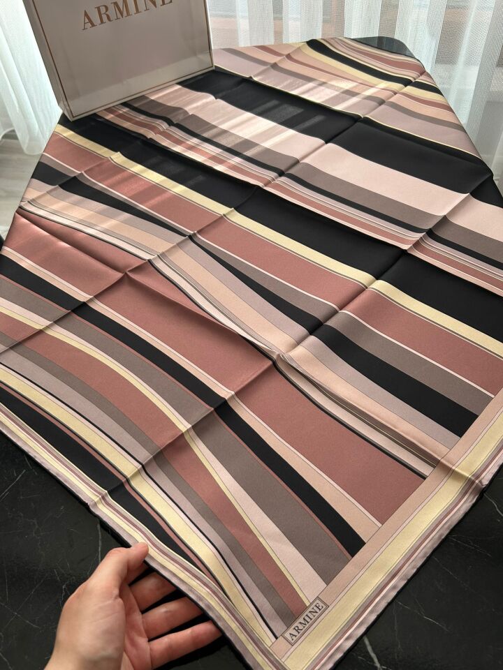 Armine 2026 İlkbahar Yaz Tivil İpek Eşarp 9514-07