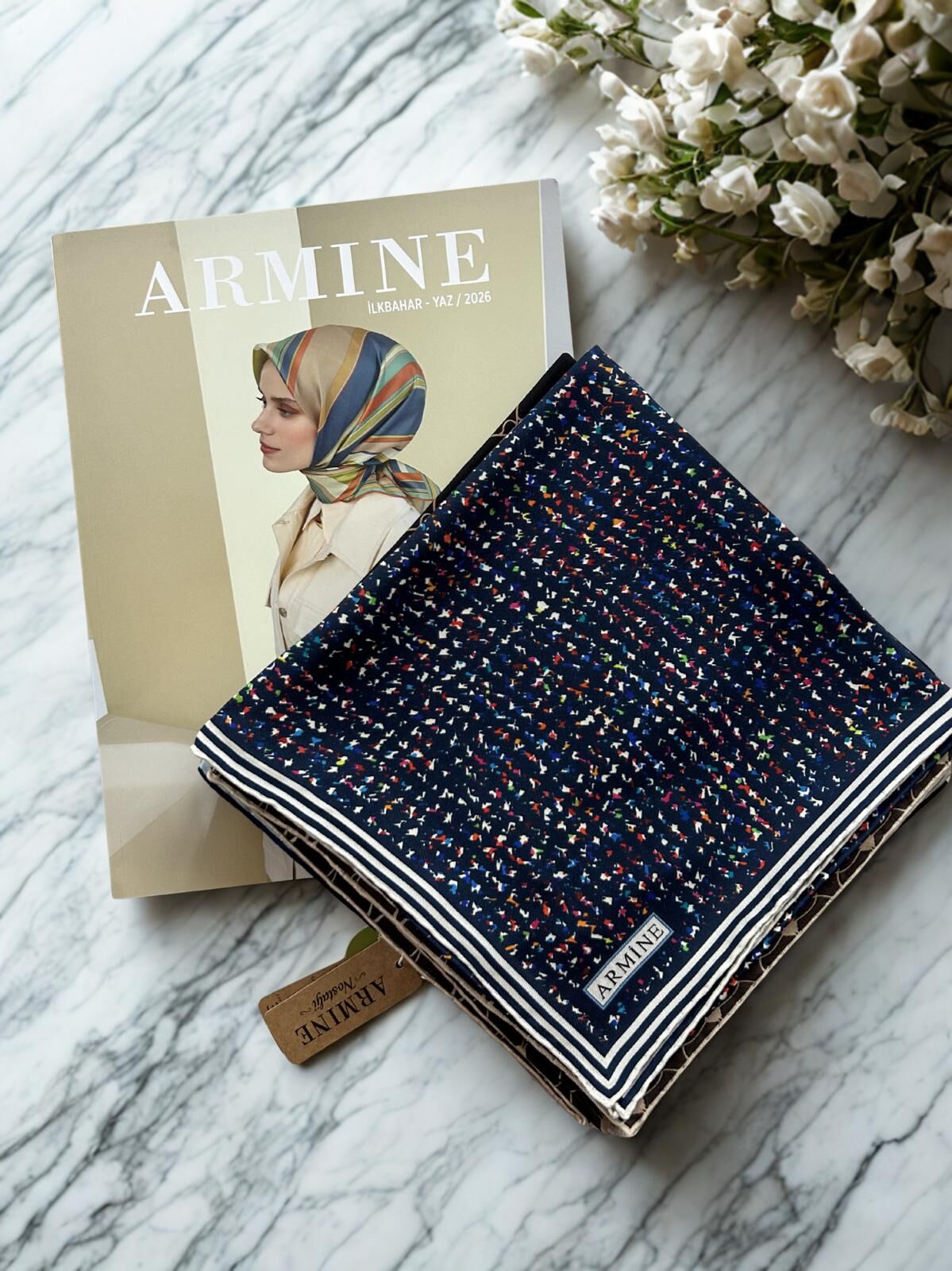 Armine Nostalji Tivil İpek Eşarp 9013-10