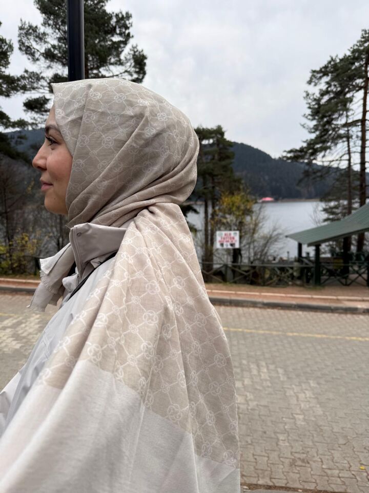 Aker Elegance Monogram Şal 933