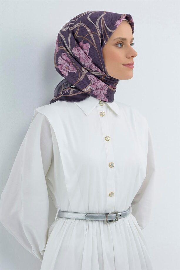 Armine 2026 İlkbahar Yaz Tivil İpek Eşarp 9512-07