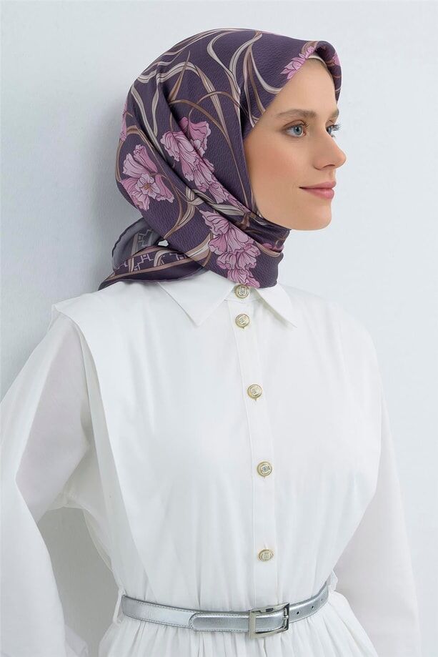 Armine 2026 İlkbahar Yaz Tivil İpek Eşarp 9512-07