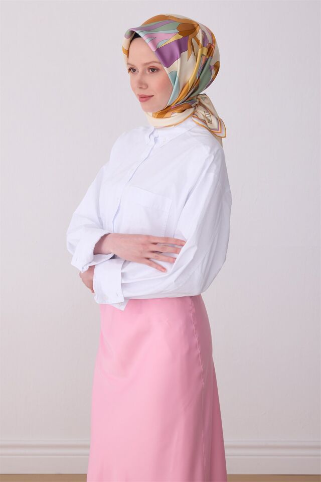 Belli 2026 Yaz Sezonu Tivil İpek Eşarp 4303-83