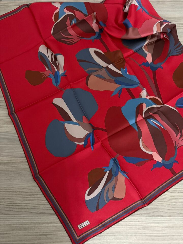 Belli 2026 Yaz Sezonu Tivil İpek Eşarp 4303-81