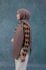 Fall Winter İpeksi Jakar Şal Coffee 9019-30