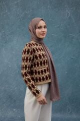 Fall Winter İpeksi Jakar Şal Coffee 9019-30
