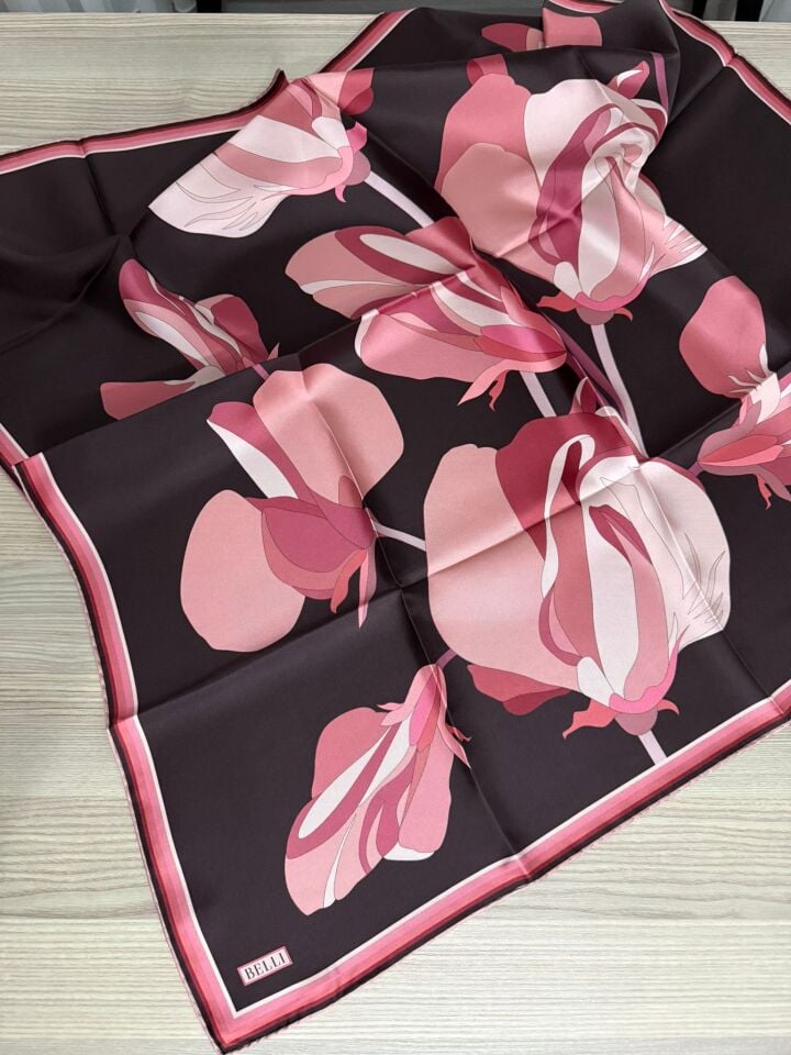 Belli 2026 Yaz Sezonu Tivil İpek Eşarp 4303-35