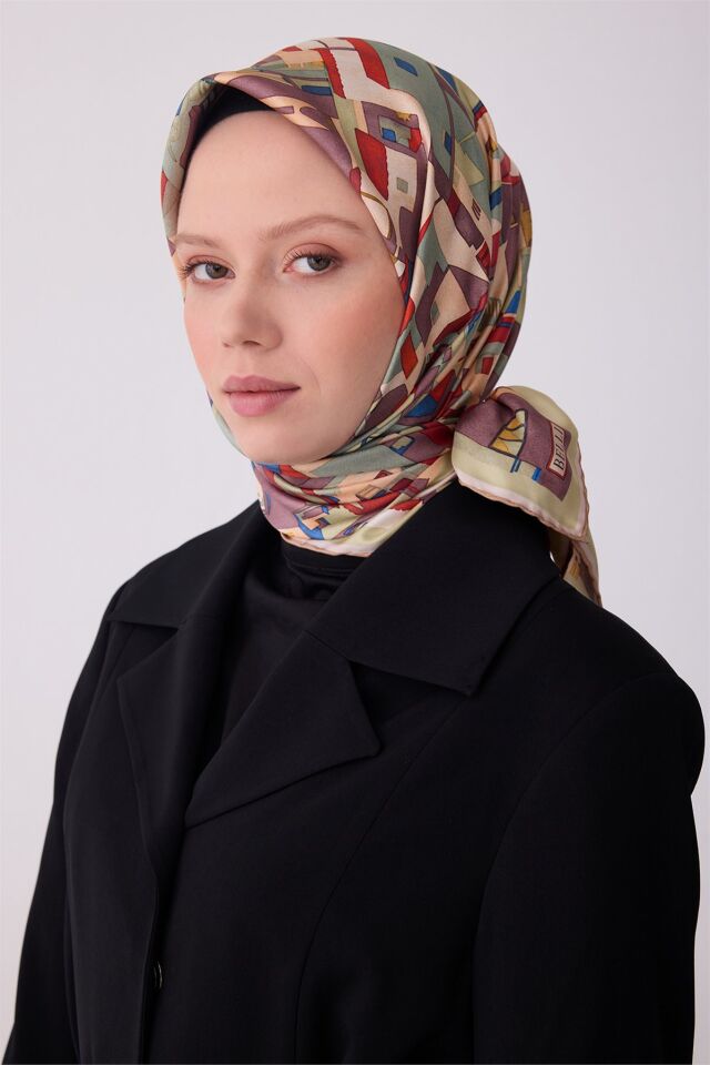 Belli 2026 Yaz Sezonu Tivil İpek Eşarp 4307-34