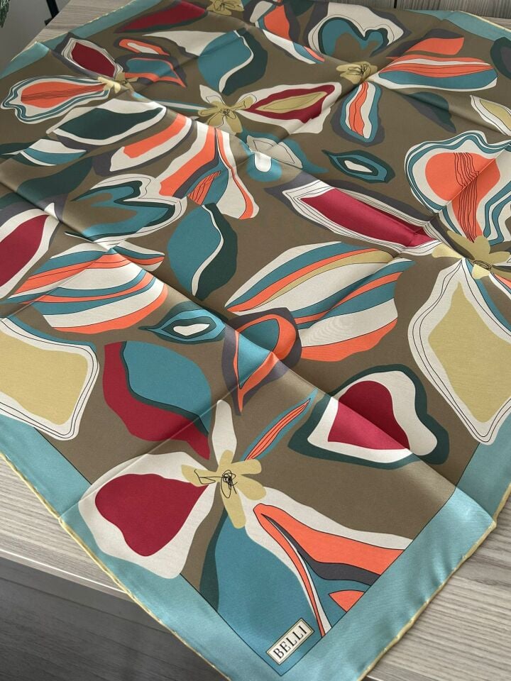 Belli 2026 Yaz Sezonu Tivil İpek Eşarp 4318-81