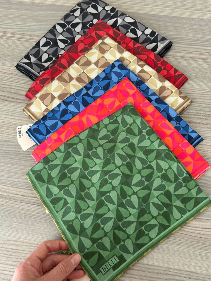 Belli 2026 Yaz Sezonu Tivil İpek Eşarp 4322-56