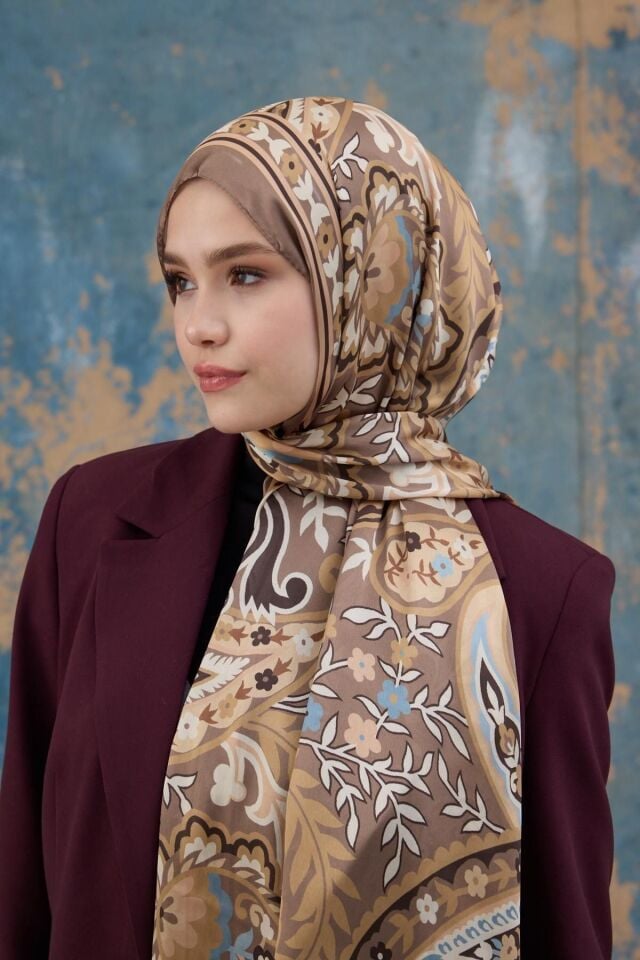 İpekhan Cappucino Hint Vual Şal 5004-11