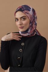 110 Cm Sanatsal Desen Bambu Eşarp