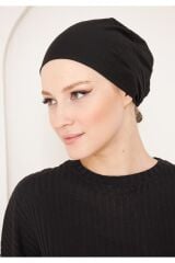 Belinda Aydın Siyah Silikonlu Kaymaz Bone