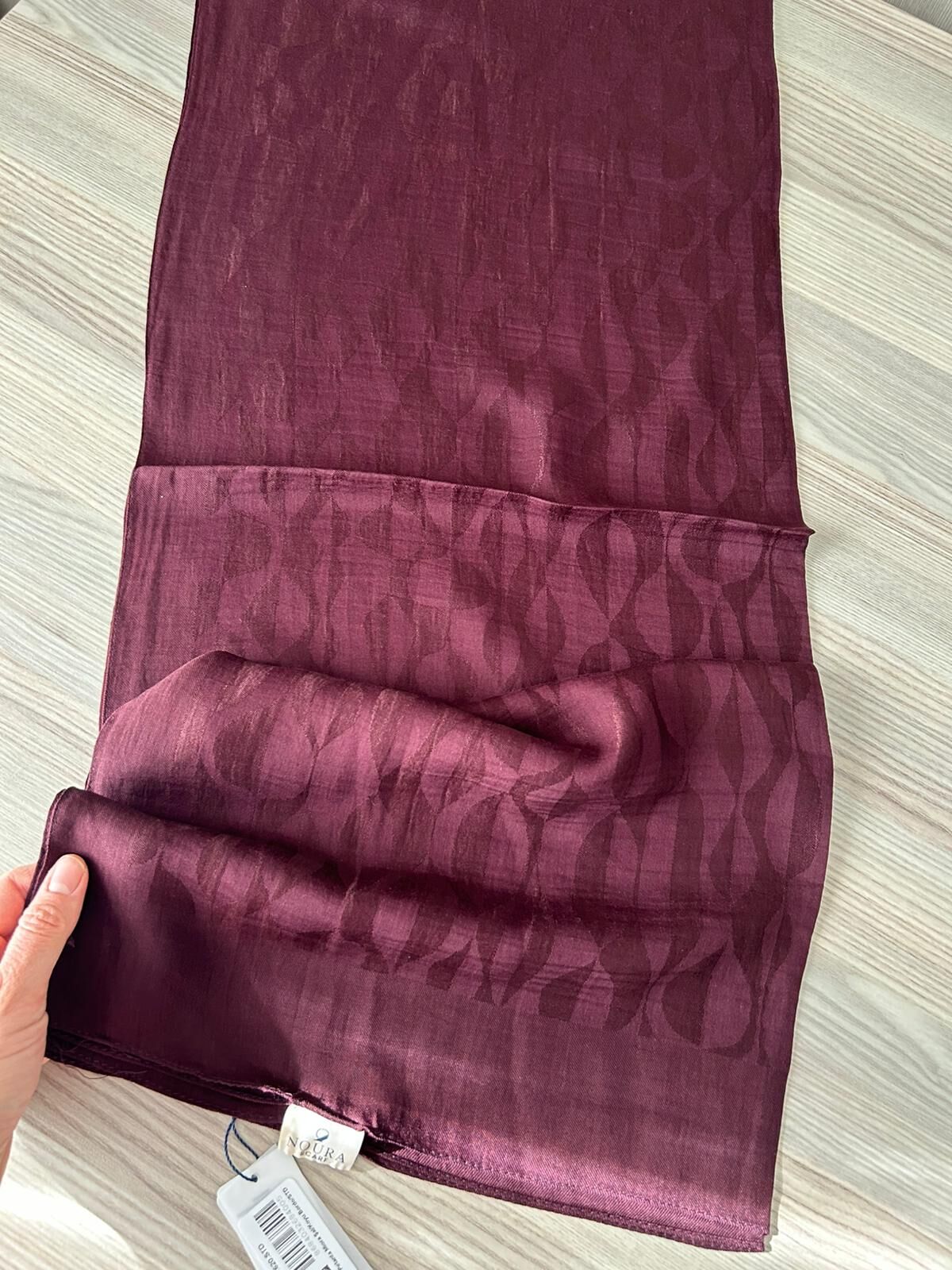 Noura Scarf Miora Şal Koyu Bordo