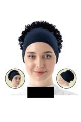 Belinda Aydın Kaymaz Fırfırlı Bone Siyah