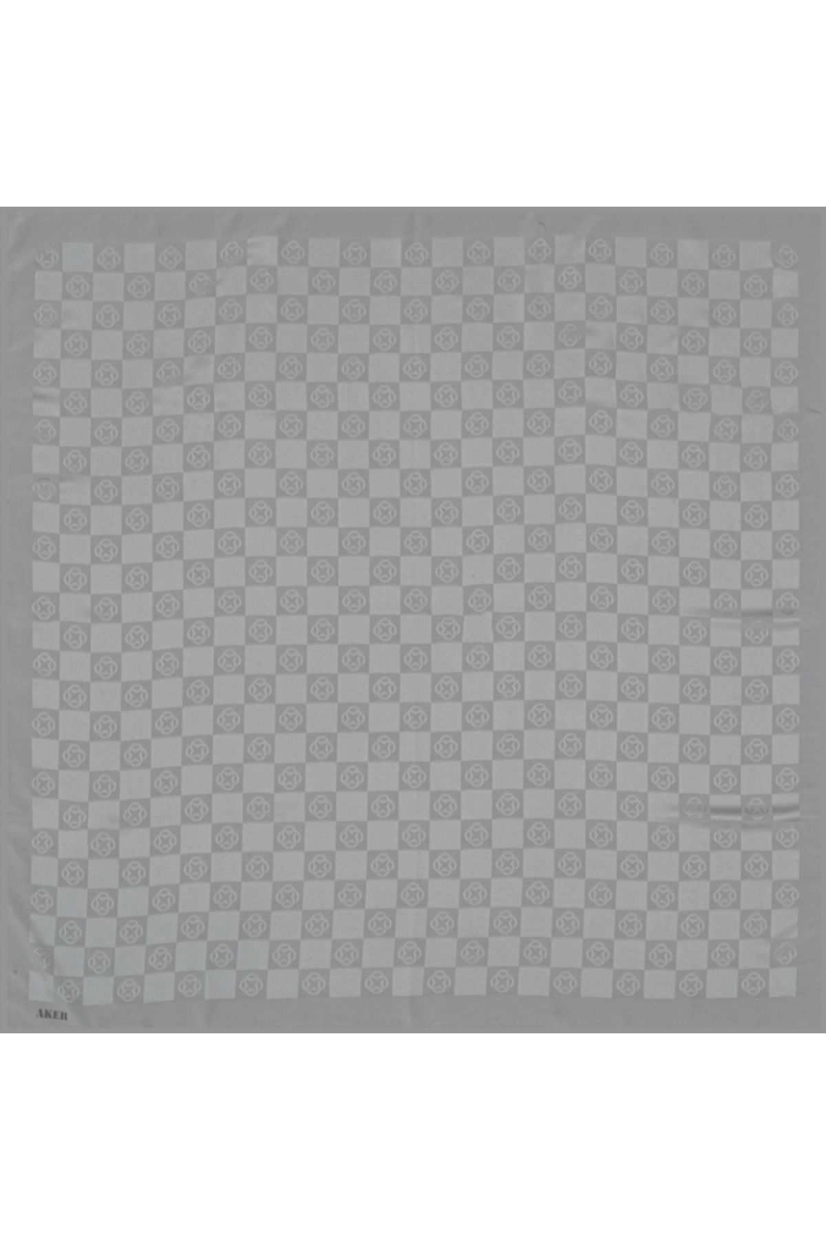 Dama Monogram Eşarp- Gri - 1070600-974