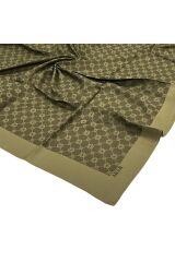 Elegance Monogram Eşarp - Haki 934