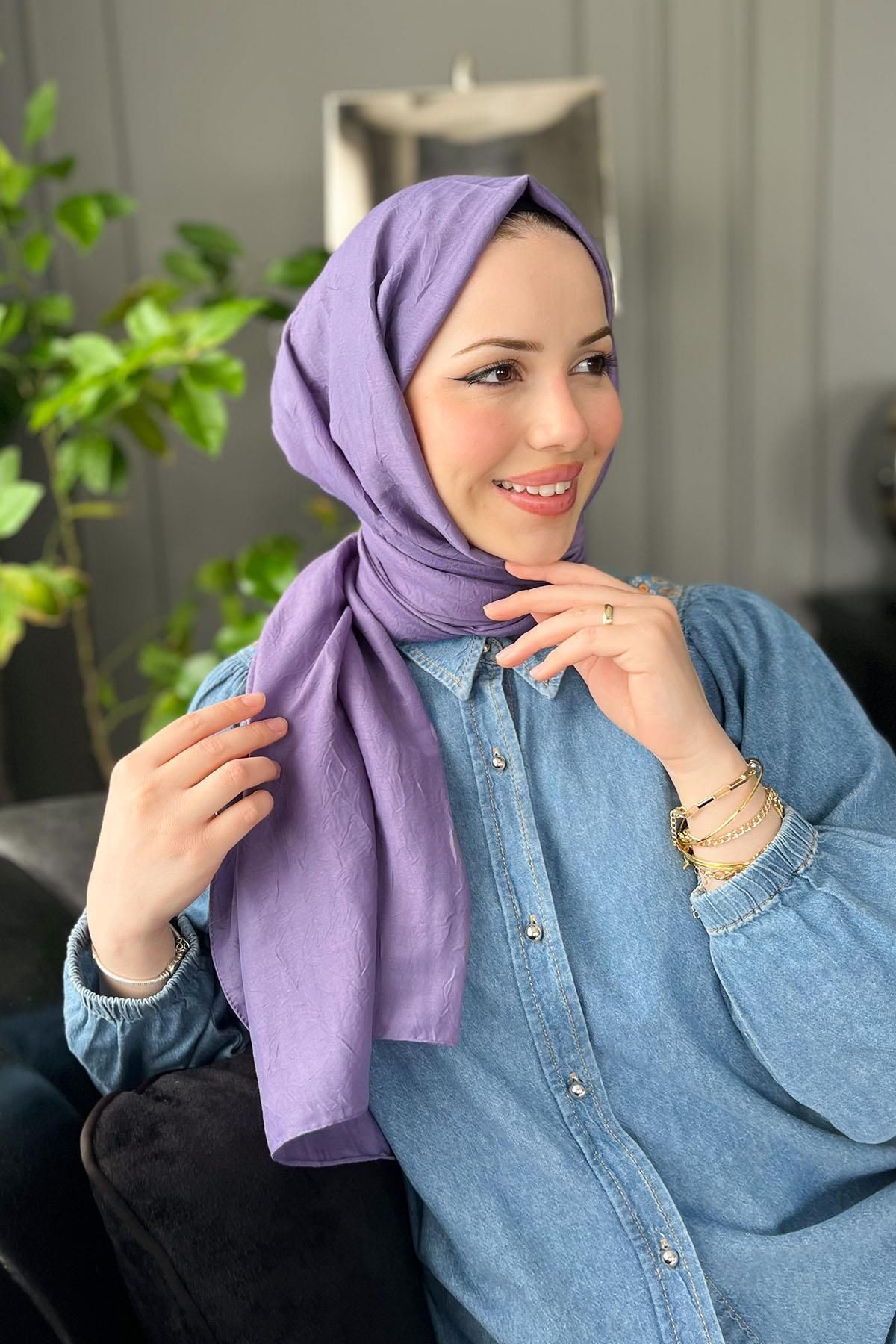 Bambu Kraş Şal - 6060700-994 - Mor