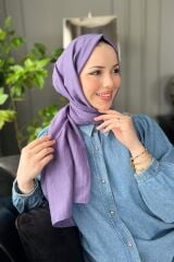 Bambu Kraş Şal - 6060700-994 - Mor