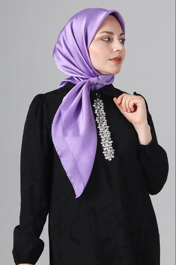 Harem Scarf Como Saten Eşarp V-34