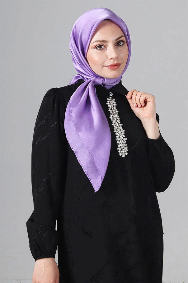 Harem Scarf Como Saten Eşarp V-34