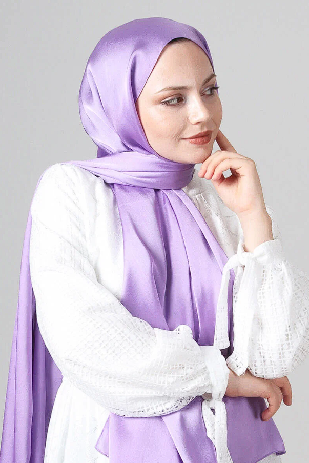 Harem Scarf Como Saten Şal V-34