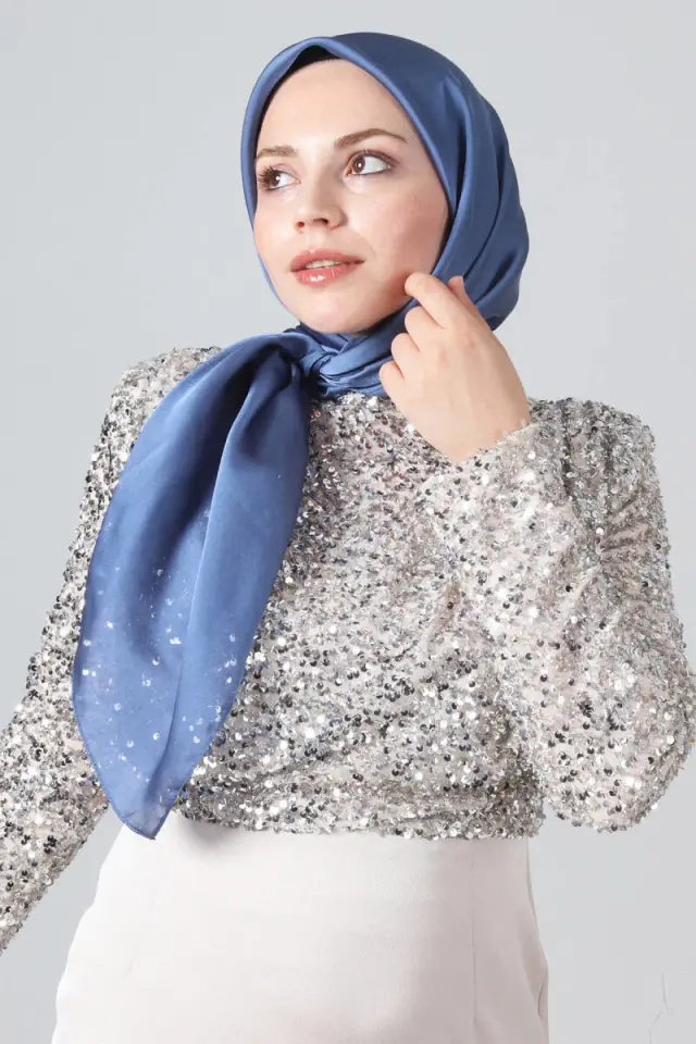 Harem Scarf Como Saten Şal V-10