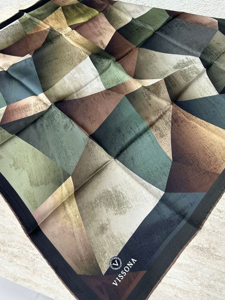 Vissona Twill İpek Eşarp Soğan Kabuğu