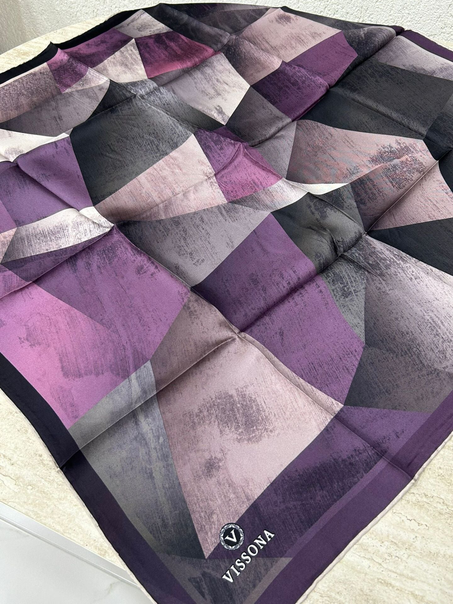 Vissona Twill İpek Eşarp Mürdüm