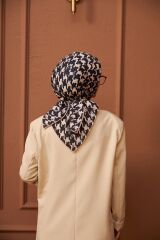 Aura Kazayağı Soft Eşarp Siyah Pembe 1155-12