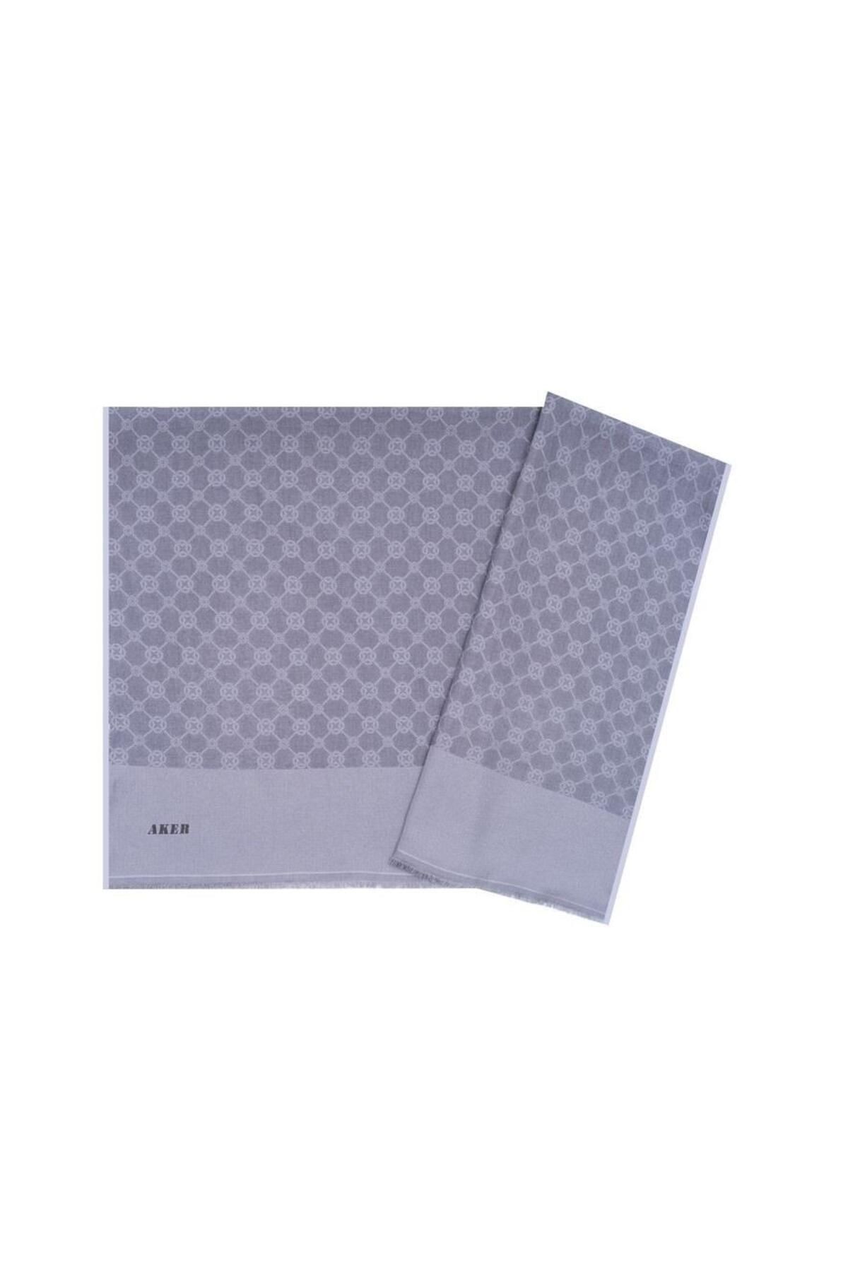 Elegance Monogram Gri Şal 1090100-971