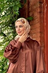 Garden Soft Eşarp Bej Beyaz 1149-06