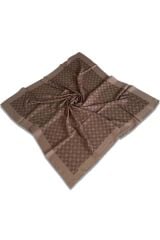 Kahverengi Elegance Monogram Eşarp 1090500-931