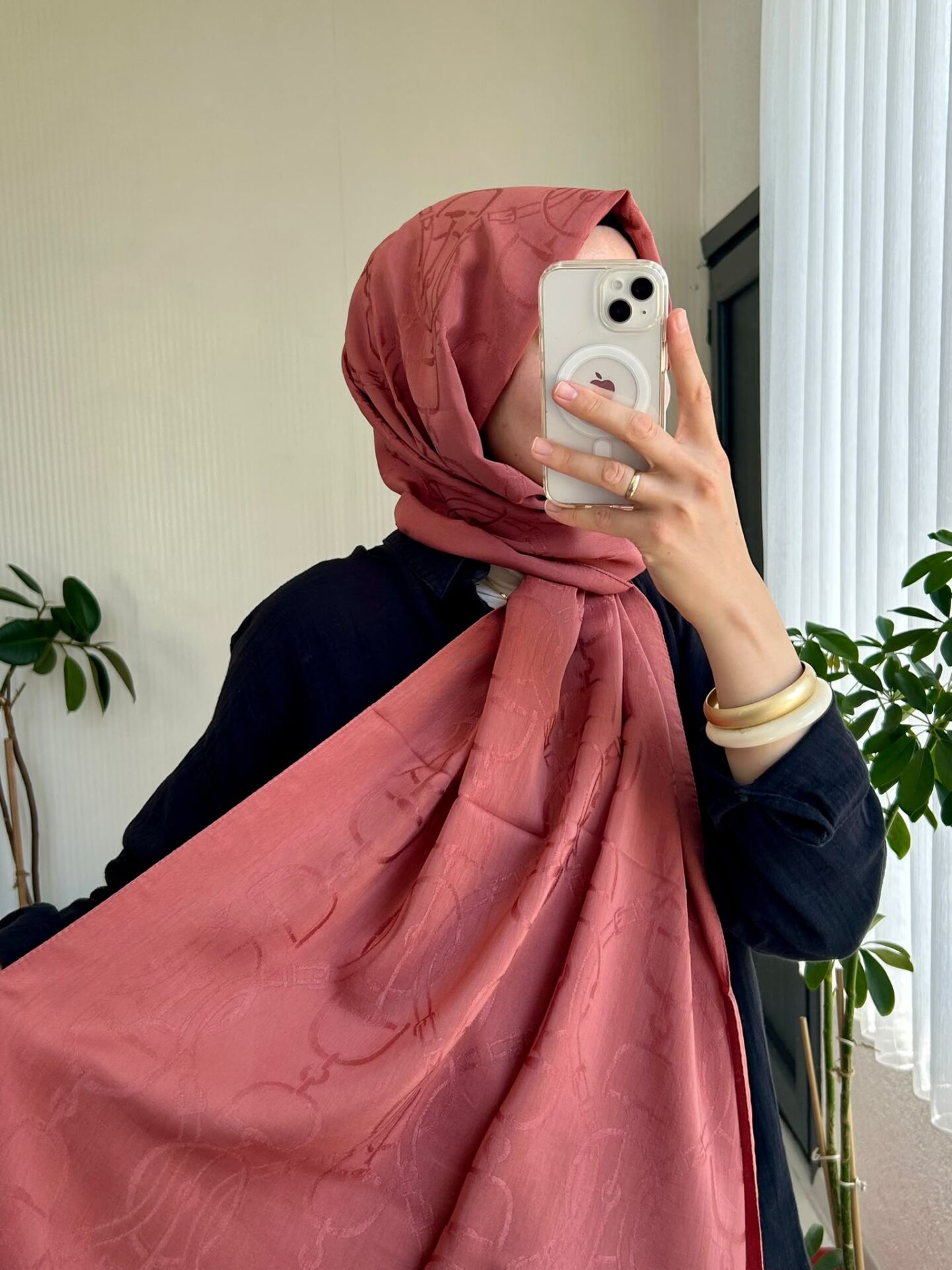 Noura Scarf Diamond Maria Şal Bakır