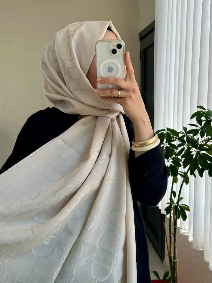 Noura Scarf Diamond Maria Şal Kum Beji