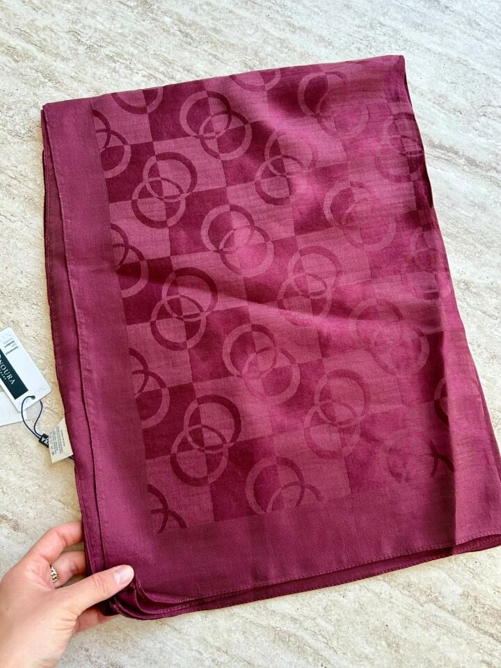 Noura Scarf Pırlanta Orin Şal Bordo