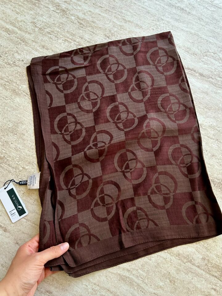 Noura Scarf Pırlanta Orin Şal Acı Kahve