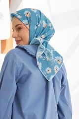 Daisy Indigo Pamuk Viskon Eşarp