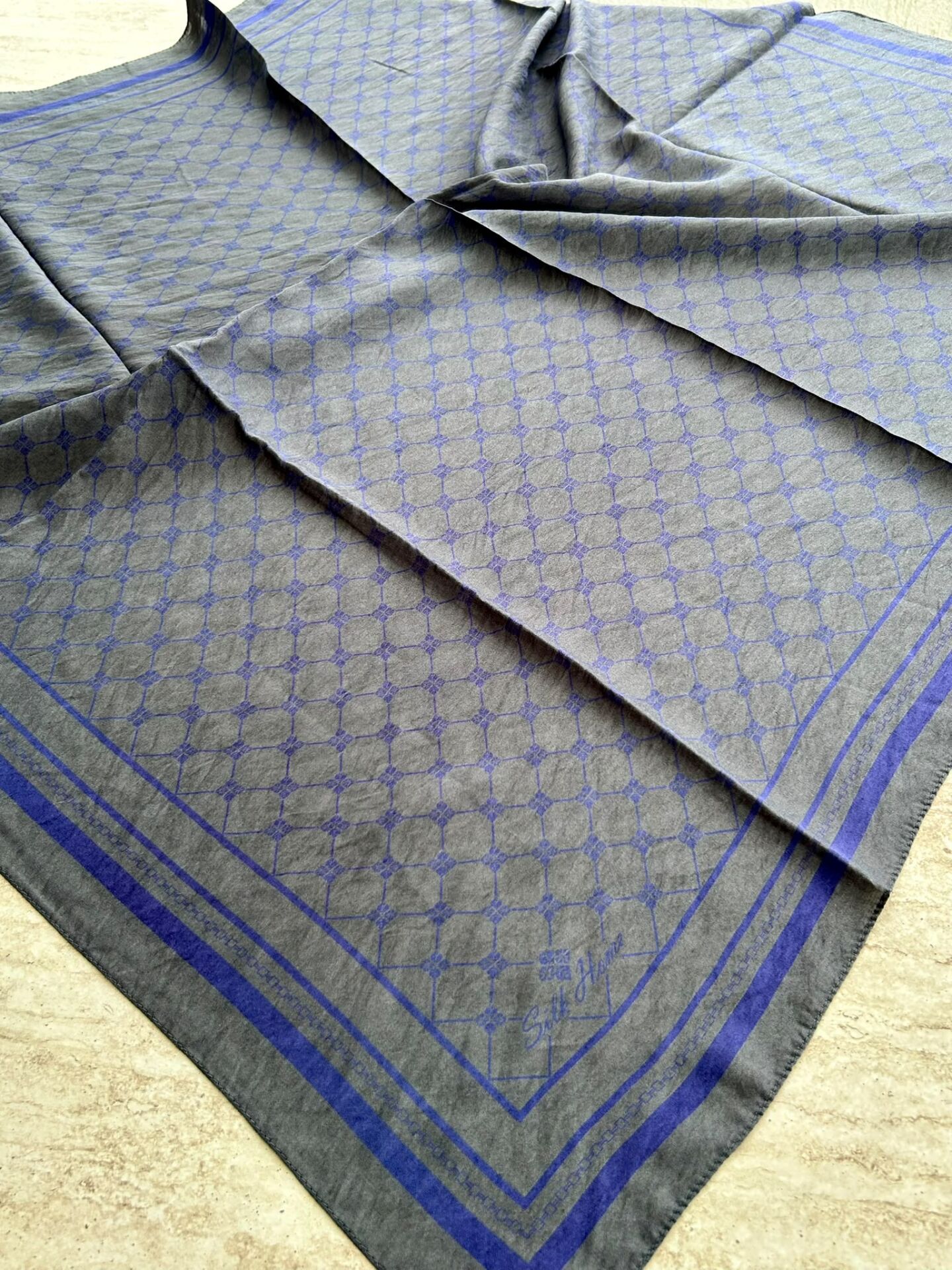 Silk Home Olinda Eşarp Gri-Mavi