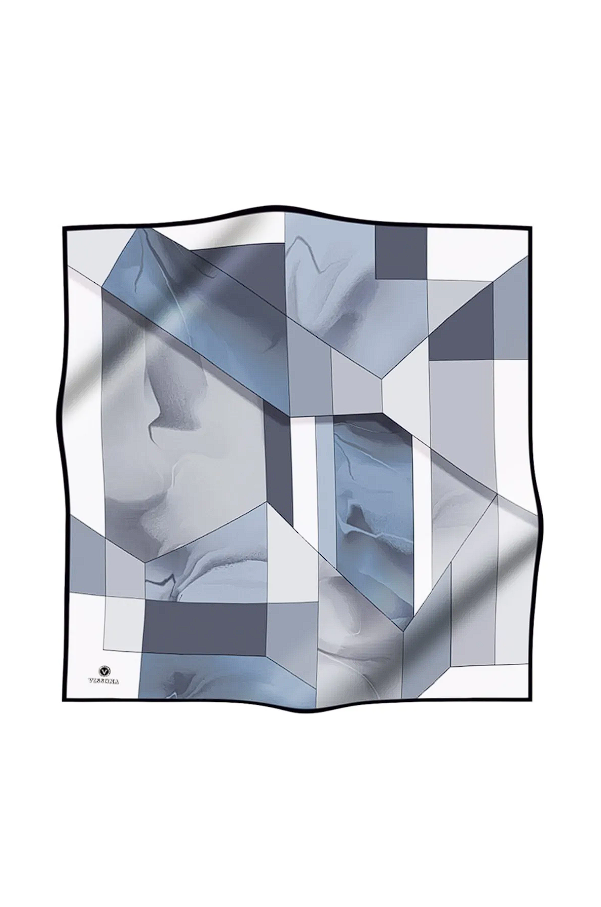 Vissona Twill İpek Eşarp Indıgo