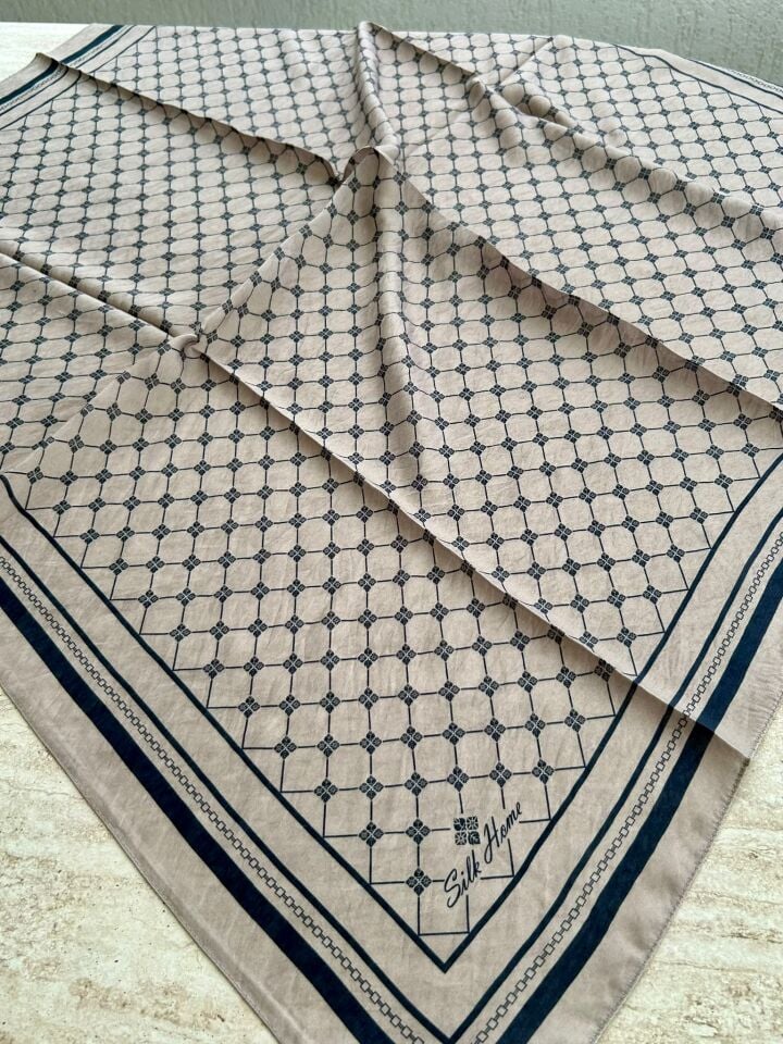 Silk Home Olinda Eşarp Bej-Siyah