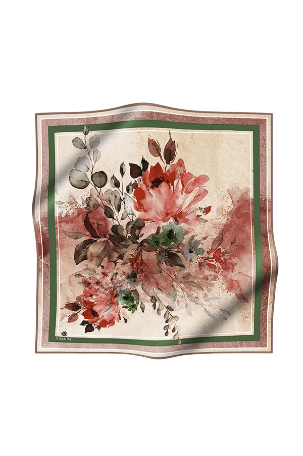 Vissona Twill İpek Bahar Çiçekleri Desen Narçiçeği